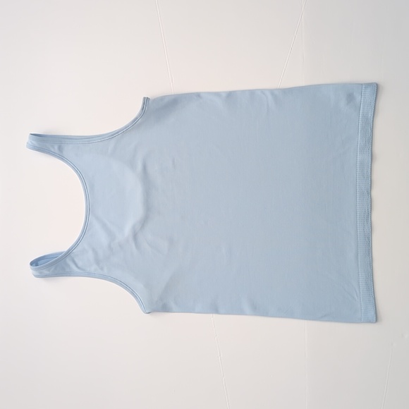 Lululemon Seek Simplicity Ribbed Tank Reversible 2 Way Top Breezy Blue size 12 - Picture 5 of 9